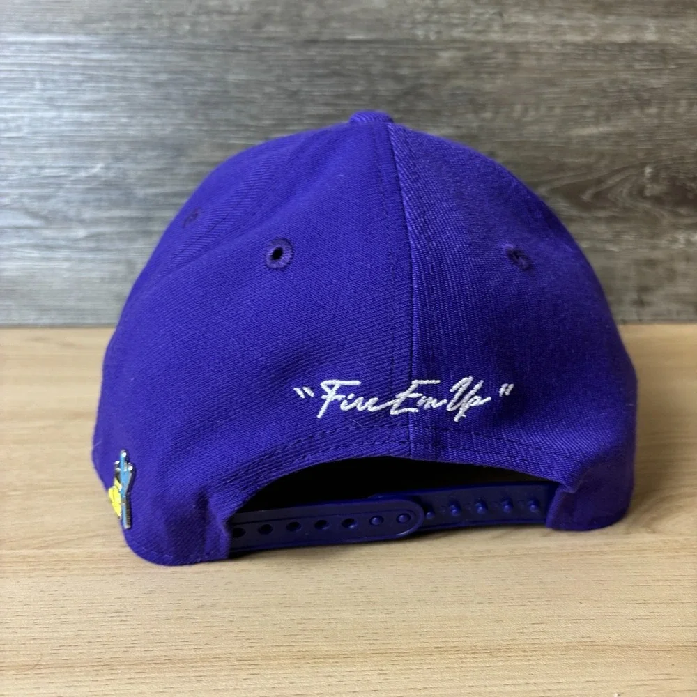 New Era Hat Cap Snap Back Trucker Purple Ski Skiing Embroidered Mens